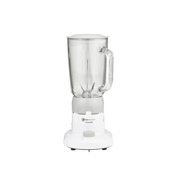 テスコム ミキサー ジュースミキサー 1000ml 氷も細かく砕ける大型刃 ガラスボトル ホワイト TMX20A-W|正申R