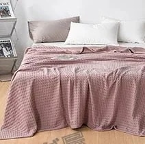 ワッフルケットタオルケット 綿100％ じっくり織り上げたワッフルケット ブランケット ワイド クイーン キング お昼寝 冷房対策
