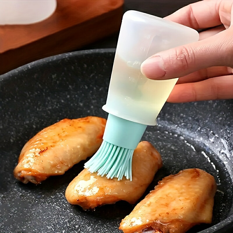 1pc ポータブルシリコーンオイルボトルブラシグリルオイルブラシペストリープラスチックキッチンオイルボトル戸外ベーキングバーベキューブラシ キッチン用品・食器・調理器具-その他