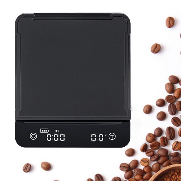 タイマー付き添い人コーヒースケールキッチンフードスケール、携帯型、LEDスクリーンエスプレッソデジタルスケール称量スケールバリスタホームキッチン用