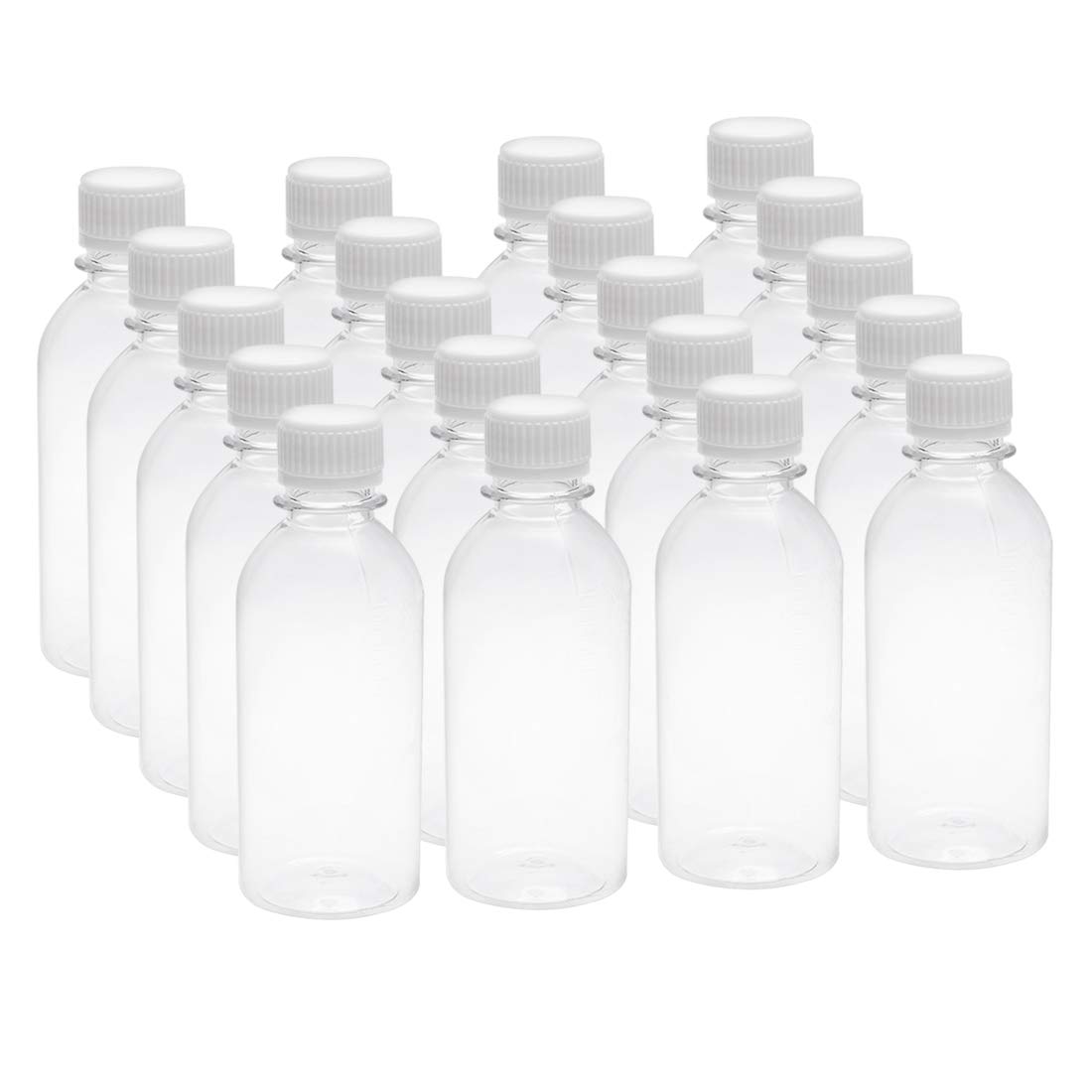 プラスチック製透明ボトル 6.8oz/200 ml プラスチックラボ用瓶 小型容器用クリアボトル 20個入り