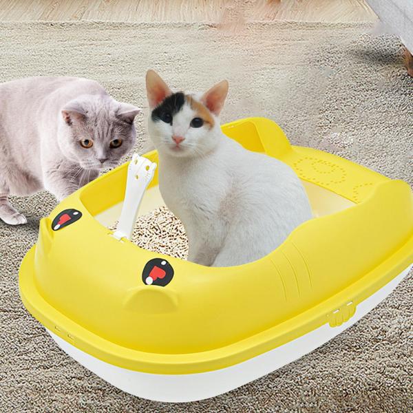 猫用室内用便器 お取りつくろう飾り気の無い 半密閉型取りはらい能力のある青写真 キティ用室内用便器砂 シャヴェル付き添い人 愛玩動物用室内用便器御盆 愛玩動物備品 小毛の荒物用 キティ
