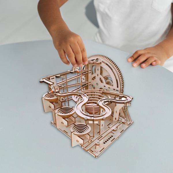 マーブルランビルディングキット 3D 木製考えもの手芸自分自身精神的な統合 DIY ジェットコースターパズル家のかざり付ける用