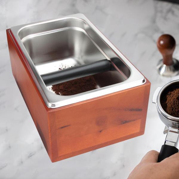 エスプレッソコーヒーノックボックス 天然ゴム赤ちょうちん 取りはらい能力のあるな肌付き瓶 ステンレススチールホルダー 多役立つこと