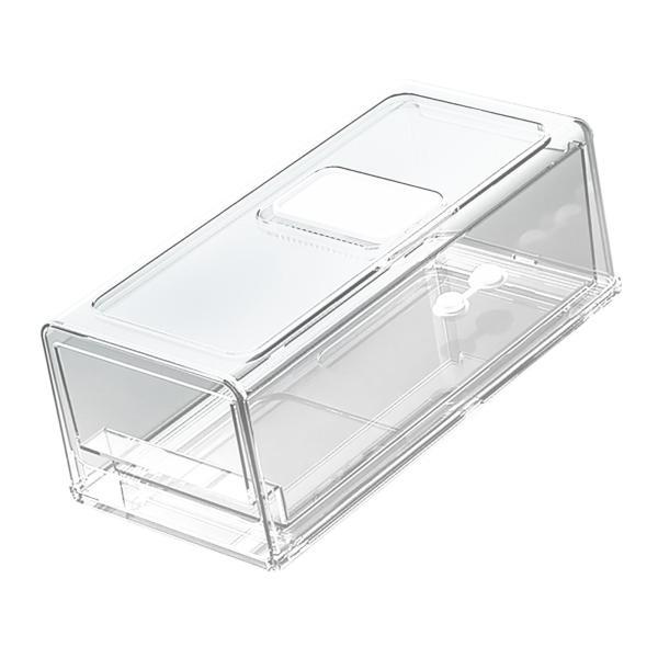 食器棚用クリアリッドラック付き添い人電気冷蔵庫抽き出し用食料雑貨類保護すること容れもの