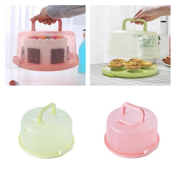 せつ然たる鍵を掛ける能力のあるな蓋付き添い人4xラウンドケーキキャリアケーキストレージトランスポーター8in