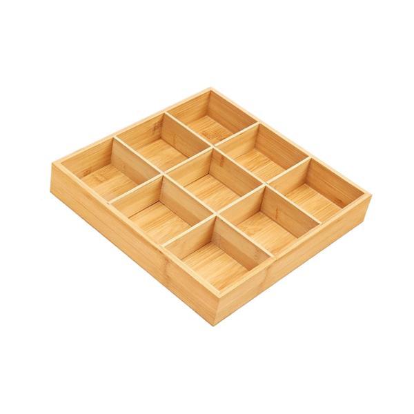 竹製フルーツトレイ パーティー前菜皿 レストラン キッチン ダイニングルーム用 30.5x30.5x5cm｜正申R