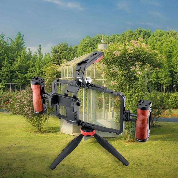 一揃いの道具、スタビライザーハンドルグリップアクセサリー根本規範的な電話を掛けるケージキットオールインワンビデオキット電話を掛ける用スマートフォンビ
