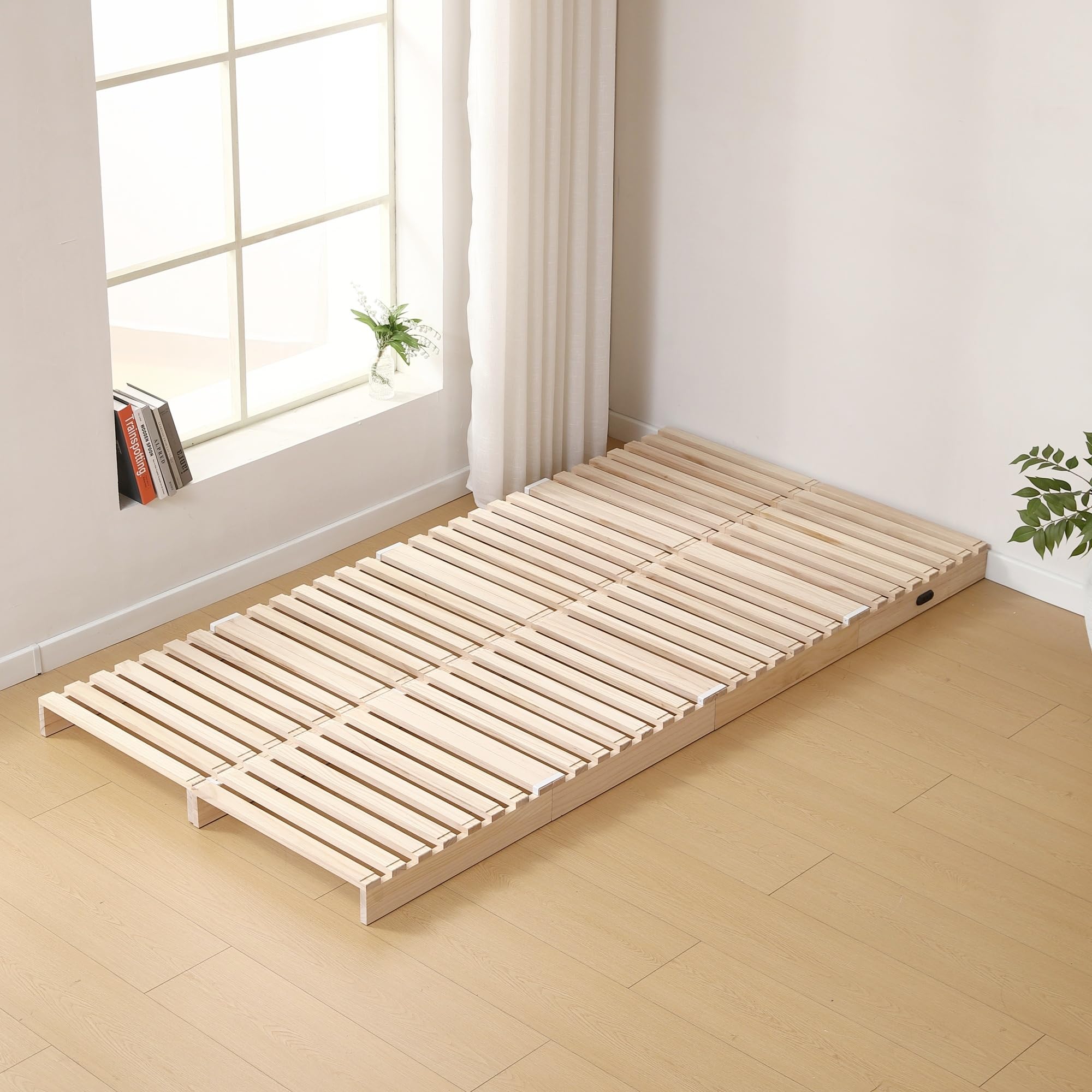 パレットベッド ベッドフレーム 天然パイン材 自由組み換え可能 コンセント付きローベッド 50×50cm 軽量省スペース 木製フレーム シンプルレイアウト対応 (8枚セット)|正申R