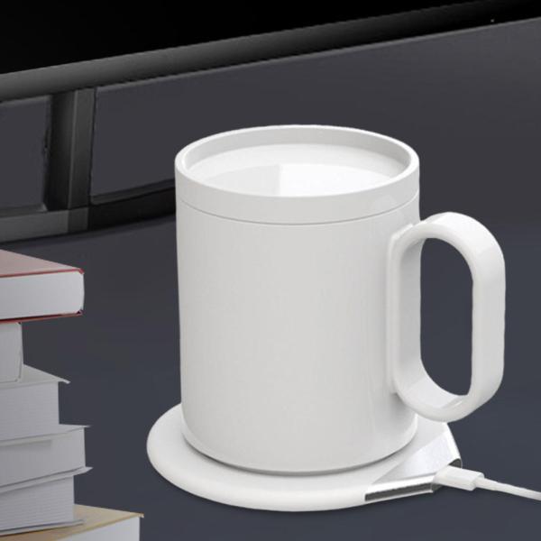 コーヒーマグウォーマーとマグカップセット 事務机用 水ものウォーマー 紅茶の葉 水もの 酪漿 白いこと