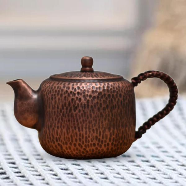 銅製紅茶湯沸かし 好いたらしいな手持ち部分 カンフーティーポット 泊まり 喫茶店 身寄り用 A
