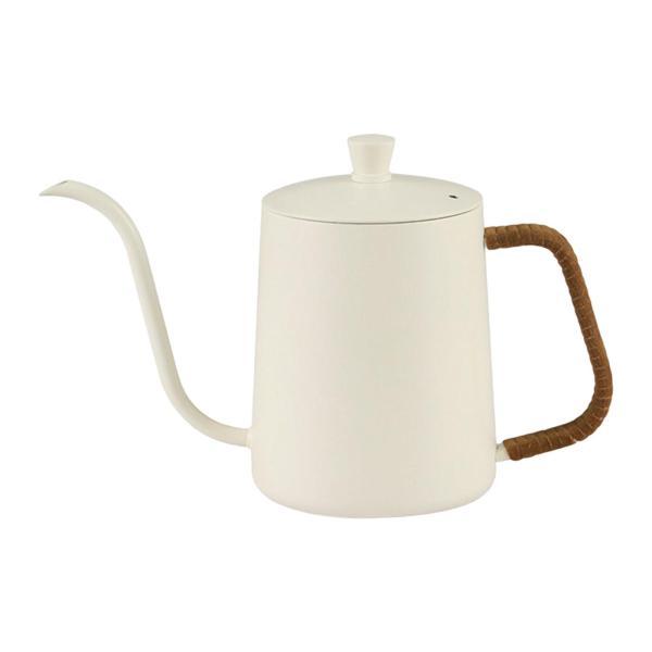 コーヒーポット お茶湯わかし 錆びグースネックケトル 身寄り用 難民キャンプ アウトドア ポット 600ml 白いこと