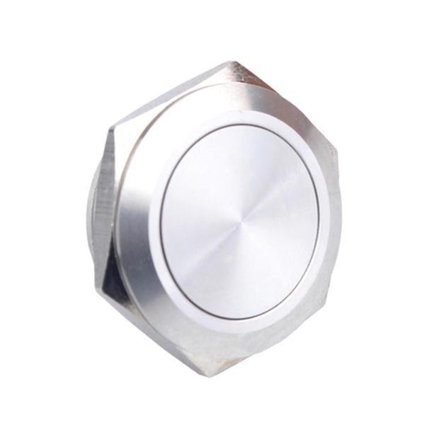 25mm 瞬間プッシュボタンスイッチ リセット可能 1NO ステンレス フラットヘッド