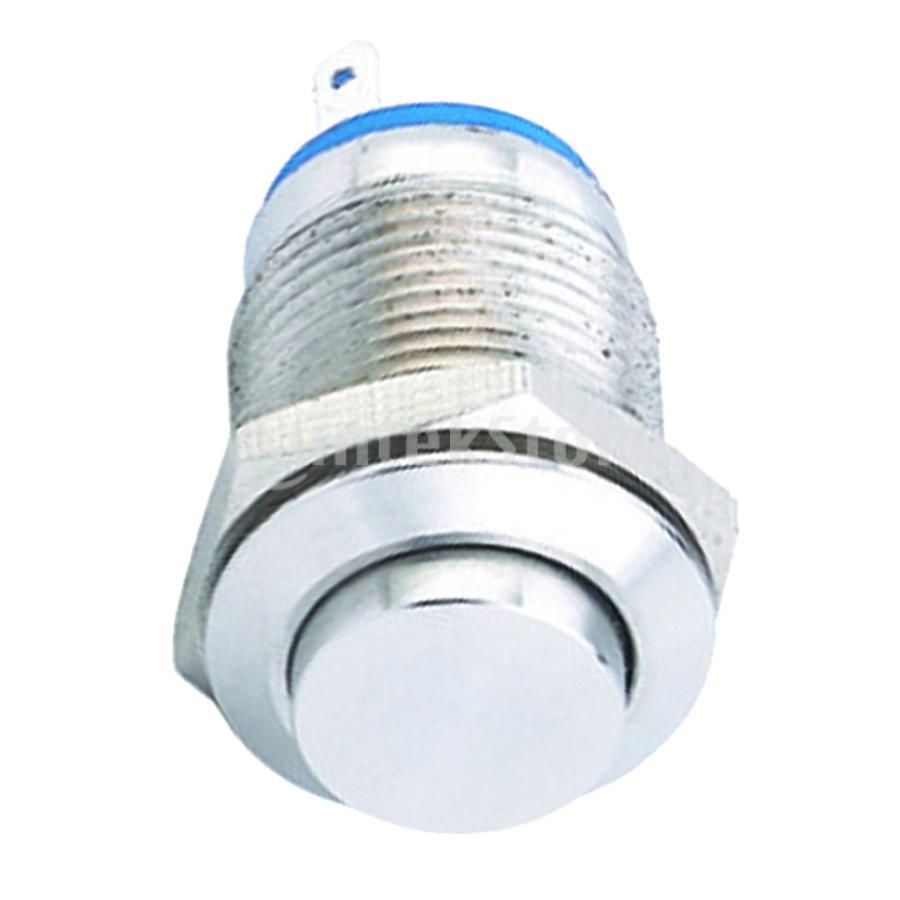 プッシュボタンスイッチ 12mm 36V ラッチング ハイヘッド 3ピン メタル