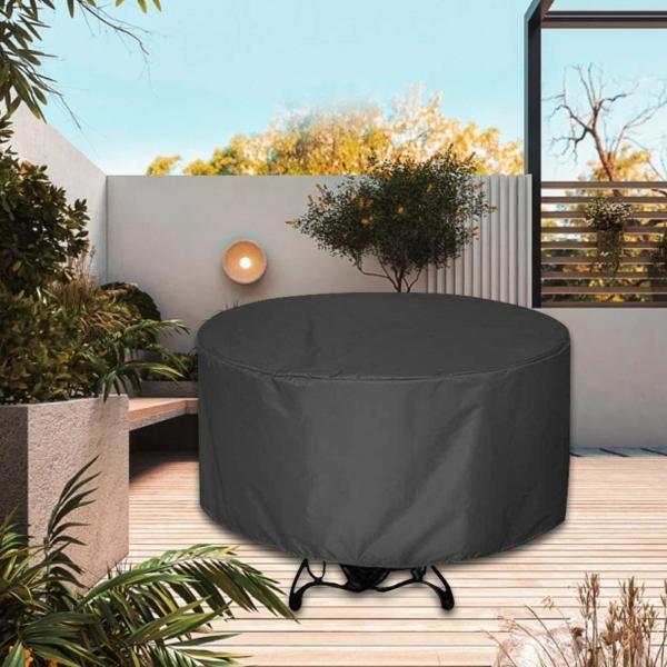 屋外テーブルカバー ラウンド ブラック 屋外テーブルカバー 裏庭の庭の芝生用 230x110cm|正申R