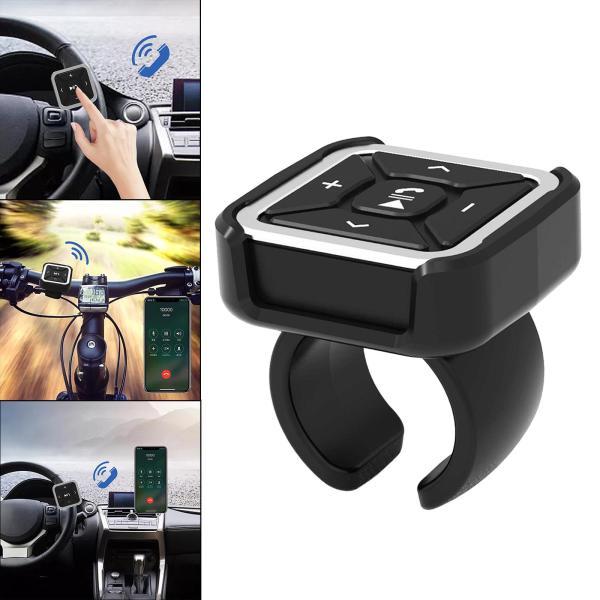 Bluetooth5.0 ワイヤレスリモコン 車 バイク 小型 防水電話コントローラー ハンズフリー通話 IPX4防水 互換ios/android携帯用