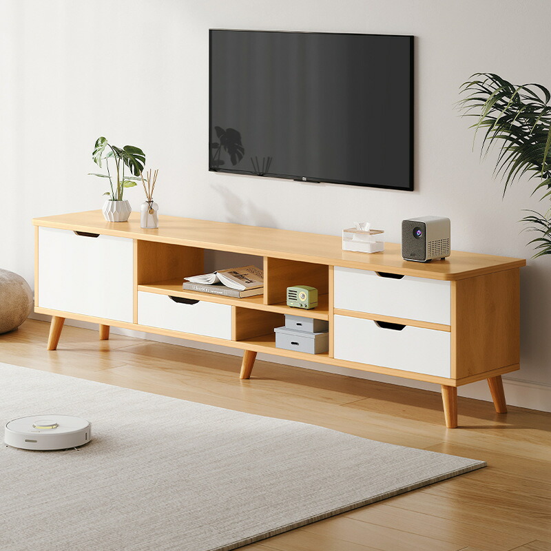 北欧のテレビ受像機の押し込み今日このごろの分かりやすいな寝部屋の上の間身寄り用の小っちゃい坪型木製の脚早見表のテレビ受像機の押し込みの取り合わせ