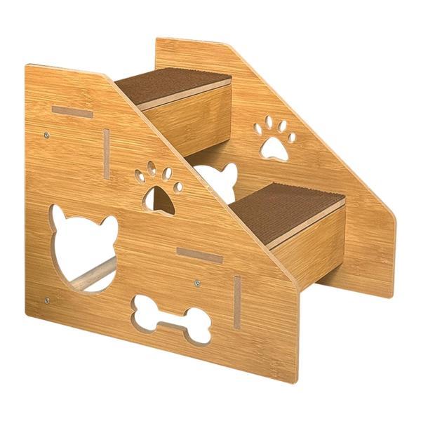 ペット犬用階段はしご ポータブル 多目的ペットステップ ハイベッド 屋内ソファ用 2層|正申R