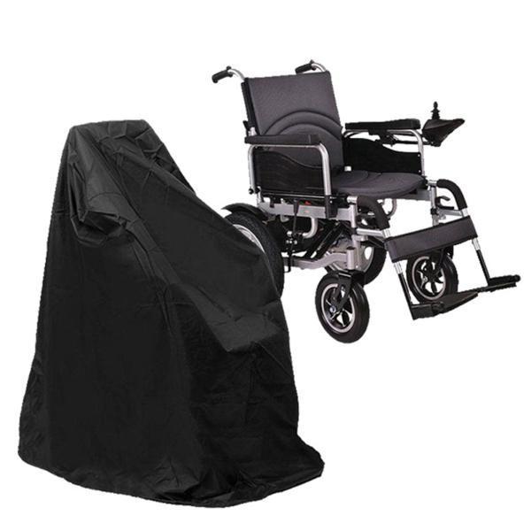 車いす覆いかぶせる耐久性のあるモビリティスクーターカバー軽さ屋外用100x75x100糎黒いこと