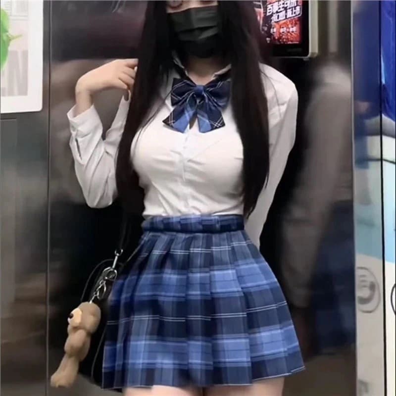 アカデミア風 JK ユニフォームトップ季酉の方角シェイプ ロングスリーブスリム プルオーバー 春服 レディース