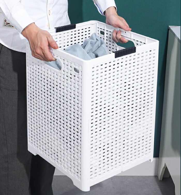 ！ランドリー提げ篭 折りたたみ 洗い濯ぎかご 大静電容量 か細い 洗い濯ぎ入れもの 持ちお手掛け 洗い濯ぎ機横 省間隔文字 飾りつけ 通気性 軽さ 納める 納める提げ篭 折り畳みかご 買い出しかご かご 吊