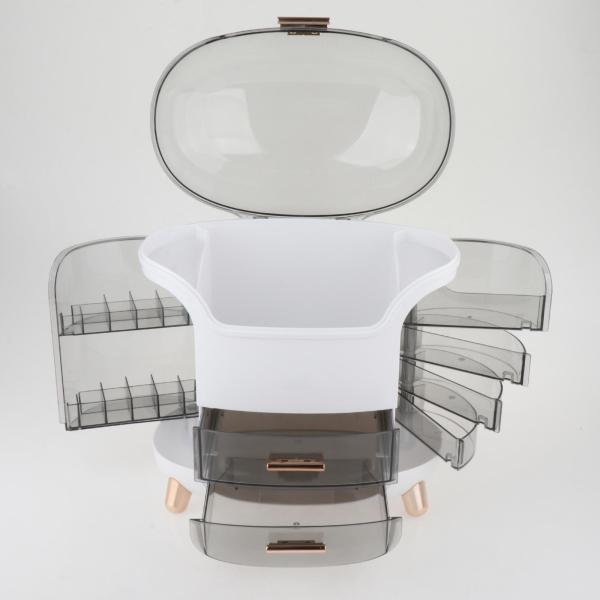 メイクアップオーガナイザー 雨合羽かざり付ける品納めるボックス席  30x34x20珊 白いこと
