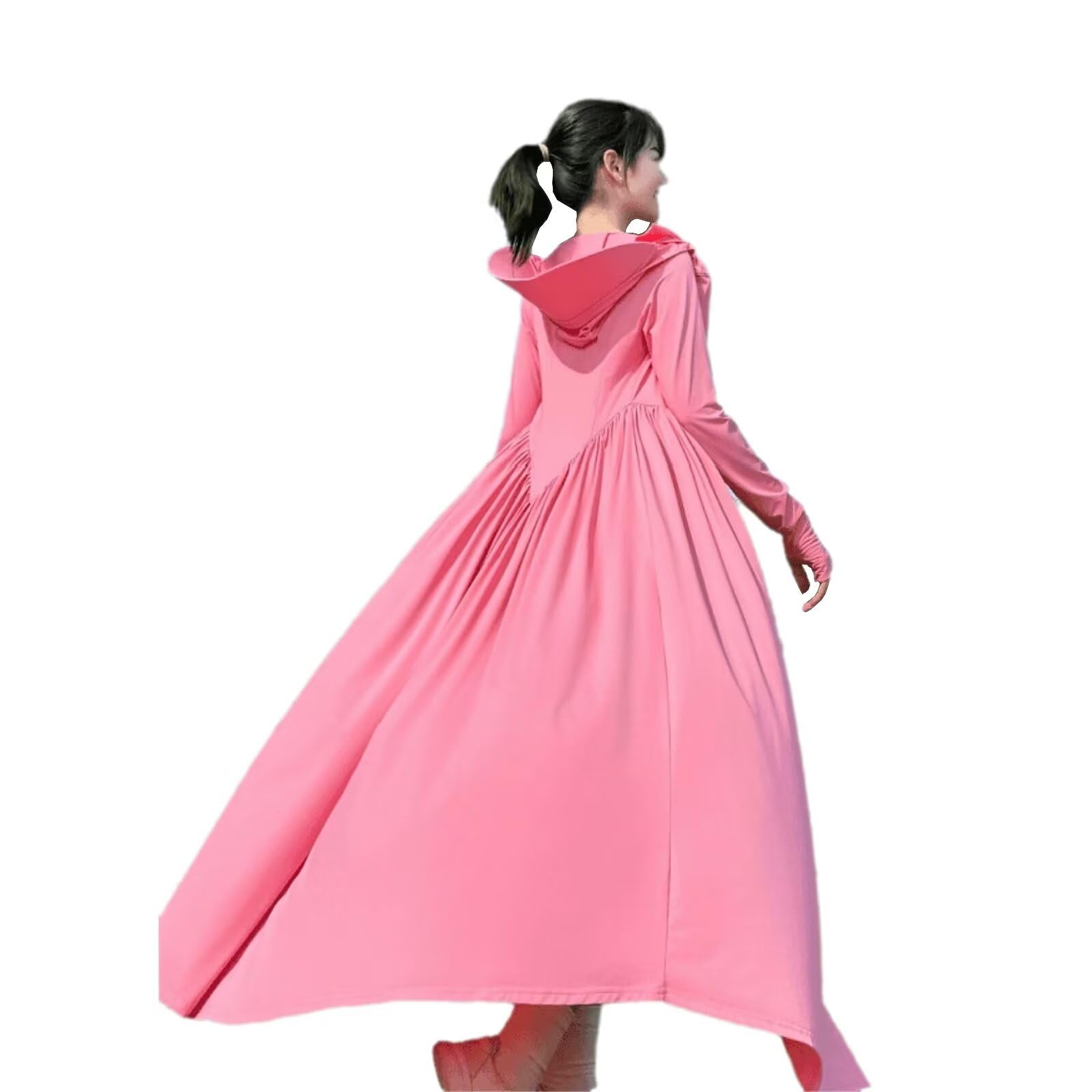 レディース ロング丈 UVとり捨てるパーカー UPF50+ 五体防晒服 今年の 春夏用 涼感 速乾 軽さ 日焼打つ手 通い アウトドア 運動競技相応う