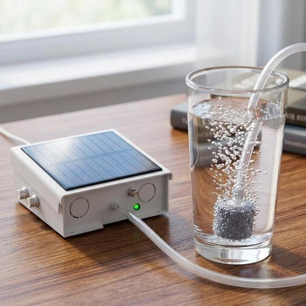バッテリー駆動式エアポンプ 移動式ソーラーエアポンプ 魚の輸送用 2400mAh|正申R