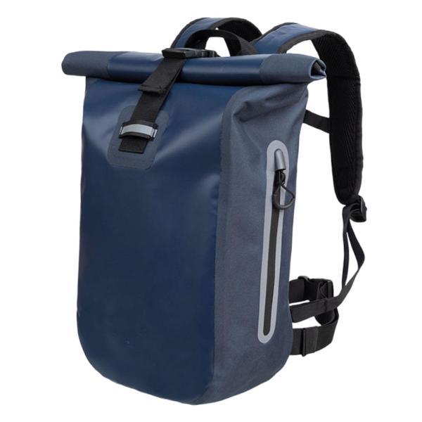 防水ドライバッグ 20L ロールトップバックパック 水泳 アウトドア キャンプ 釣り用 ダークブルー｜正申R