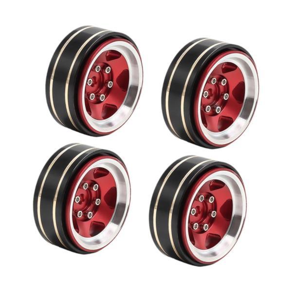4 個 1.3インチ ビードロックホイールリム 幅1.5cm 1/18 RCクローラー用アクセサリー|正申R