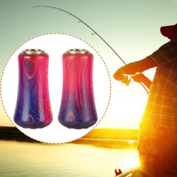 釣りリールハンドルノブ 2個セット 釣り具用品 パワーノブハンドルグリップ 赤|正申R