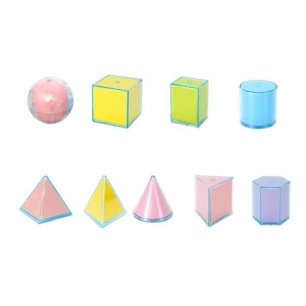 9 個入り 3D幾何学立体折り畳み式幾何学図形学習玩具、教室や幼稚園児向け早期算数教材|正申R