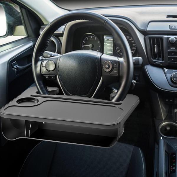 車用ステアリングホイールデスク、車用スタンドトレイ、ポータブル食事用2イン1車用オーガナイザー、ペン、電話、ノートパソコン用のフロントシートテーブル|正申R