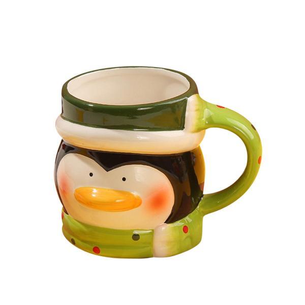 クリスマスコーヒーマグ漫画セラミックマグクリスマスバレンタインデーギフトペンギン|正申R