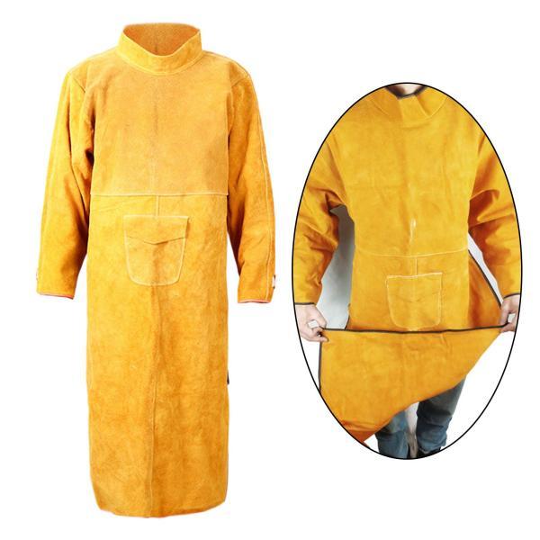 溶接エプロン難燃性牛革コート防護服スーツ130cm｜正申R