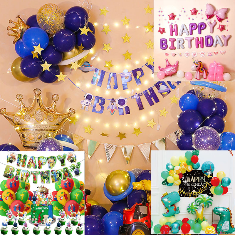 楽天市場】誕生日 パーティー 飾り LEDライト付き 風船 バルーン