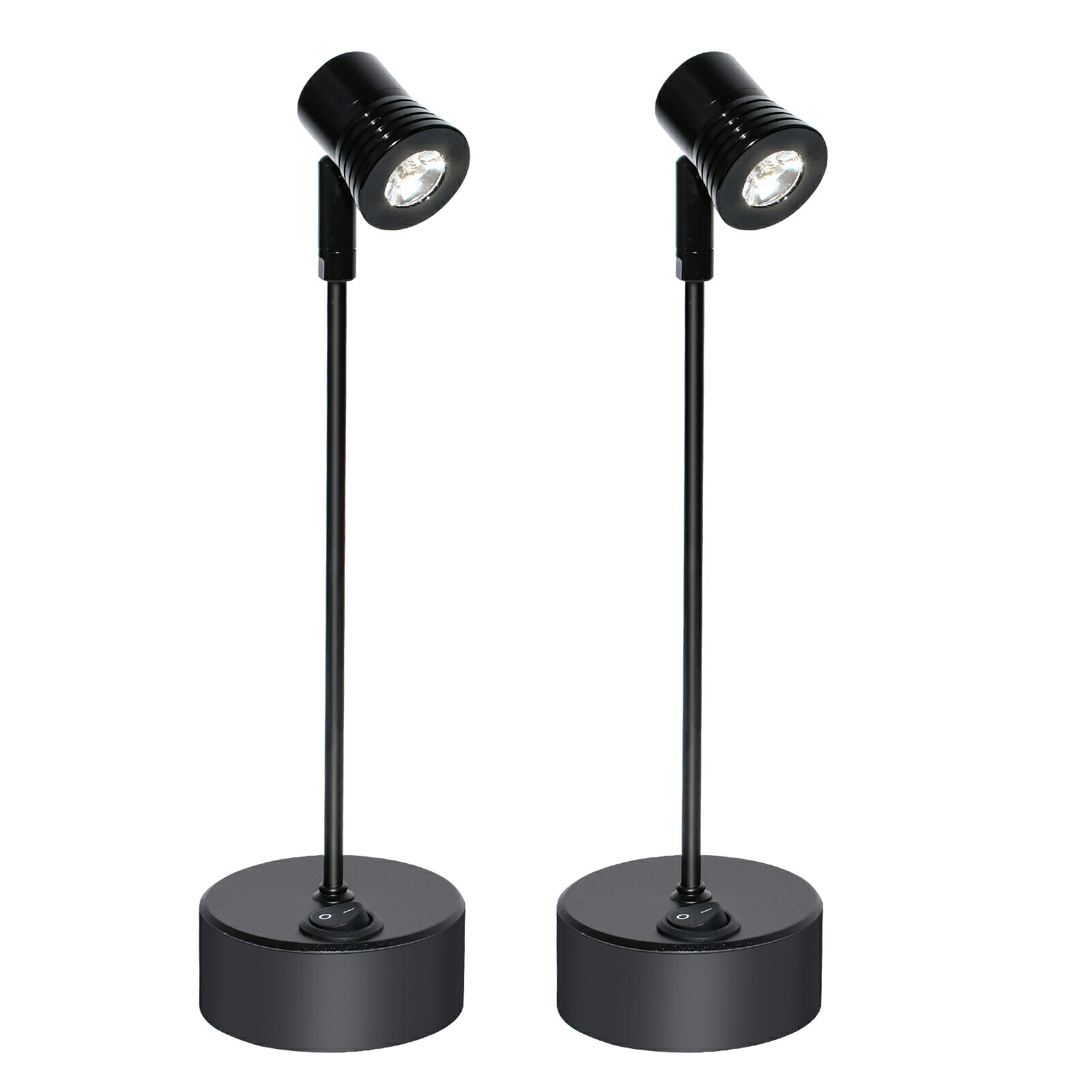 【楽天市場】送料無料 2個セット 配線いらず USB充電式 LEDスポットライト LED スポット ショーケース照明 天井 展示 撮影照明 ...