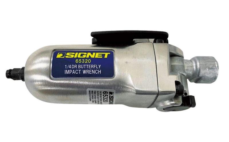 SIGNET(シグネット) 1/4差込 軽量0.5ｋｇ 小型サイズ139ｍｍ 最大トルク163Nｍ バタフライタイプ エアーインパクトレンチ 65320, シルバー 18,182円