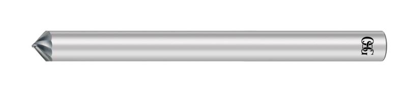 オーエスジー 銅・アルミ・面取り用2枚刃超硬エンドミルロングシャンク 外径4mm 全長100mm 刃長1.6mm シャンク径4mm CA-LS-SCC 0.8×45゜×4×100(8501884)