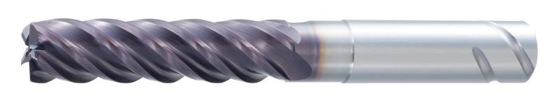 オーエスジー チタン合金用5枚刃超硬エンドミルロング形不等リード 外径25mm 全長190mm 刃長100mm シャンク径25mm UVXL-TI-5FL 25×R5×125-SL(8555689)