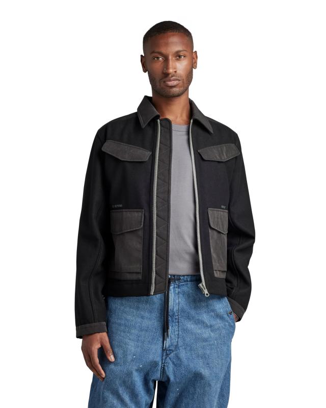 [ジースターロゥ] 上衣 メンズ レギュラー相応う SHORT WOOL JACKET
