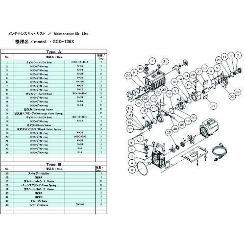 ULVAC GCD-136X用メンテナンスキットB GCD-136X