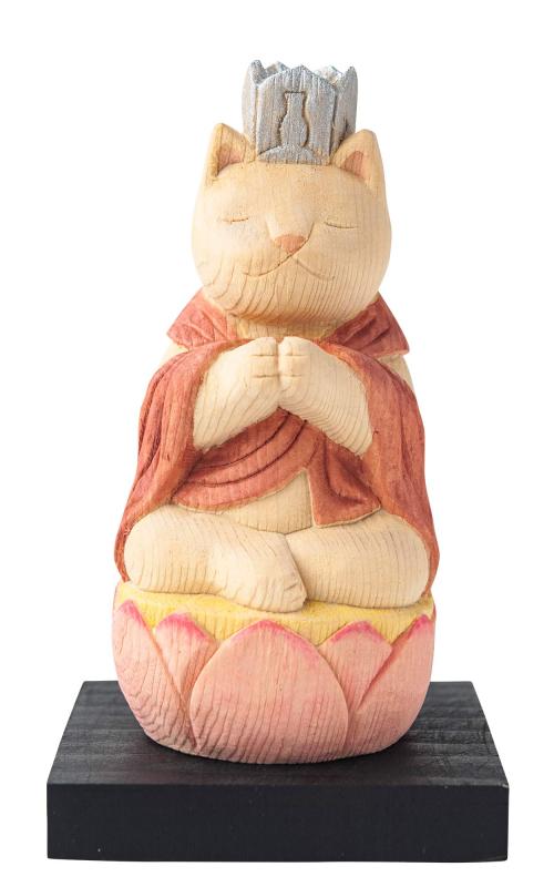 猫buddha 勢至菩薩（午年の防御すること本尊） 仏屋さかい原版取り締まる＿十二支守り本尊 仏像 招き猫 まねき猫 飾りつけ（NB８せいし