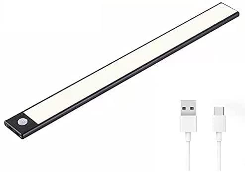 LEDセンサーライト USB充電式 2200mAh 大容量電池 超薄型設計 昼光色 4500K 40cm