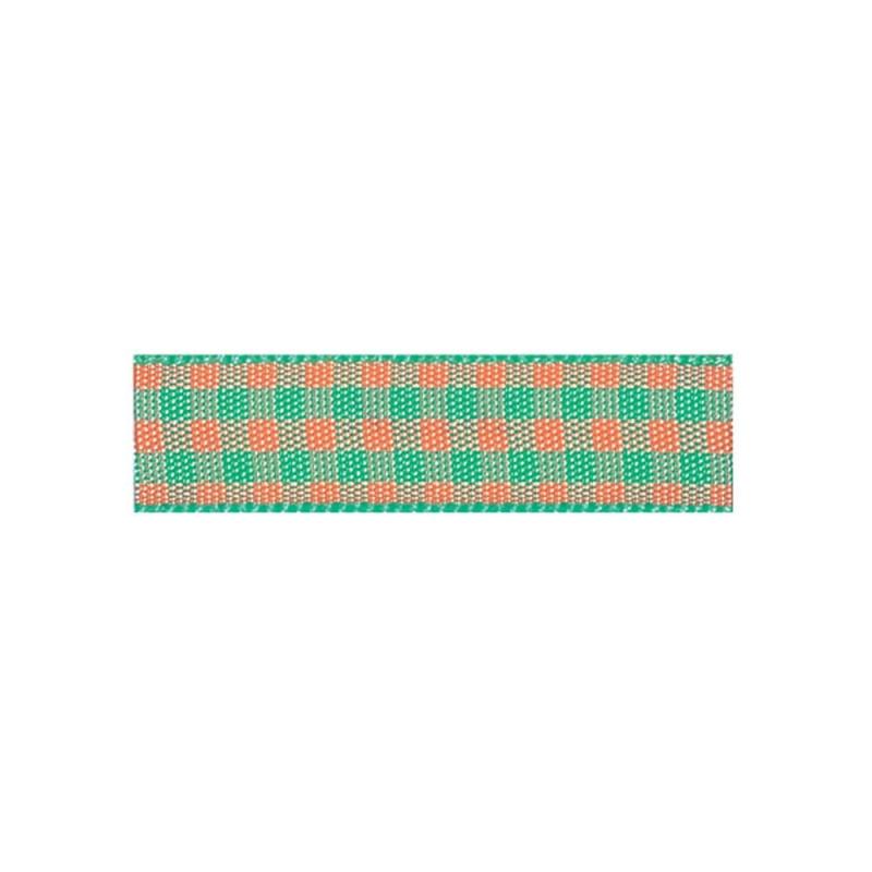 RibbonBon チェックタフタリボン #162 36mm幅 巻(30m) 5サイズ79色展開