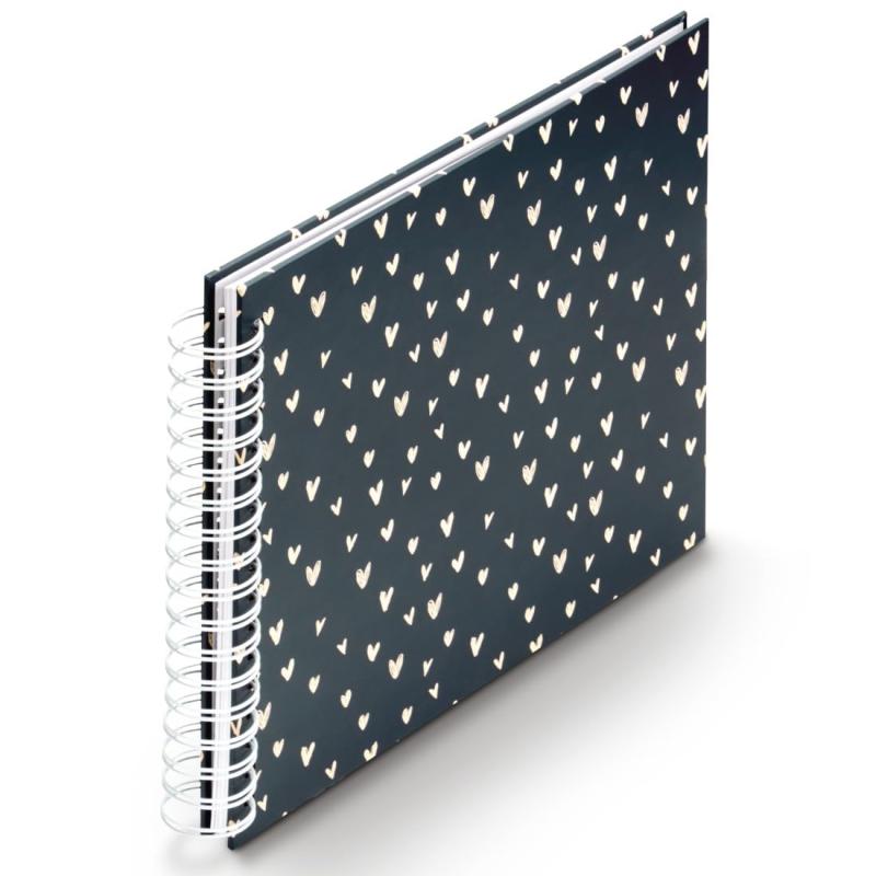 hama ドイツ Lovely Spiral Album, 28x24 cm, 50 White Pages, blue画像