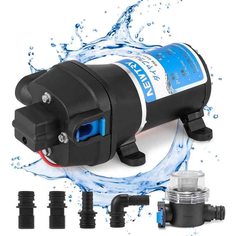 NEWTRY ダイヤフラム水ポンプ 給水 排水ポンプ 家庭用水ポンプ 12.5L/min 揚程25m 35Psi 圧力スイッチ 自吸式 液体充填、キャンピングカー、家庭用水 加圧 吸い上げ 排水 大流量|SEIYUショップ