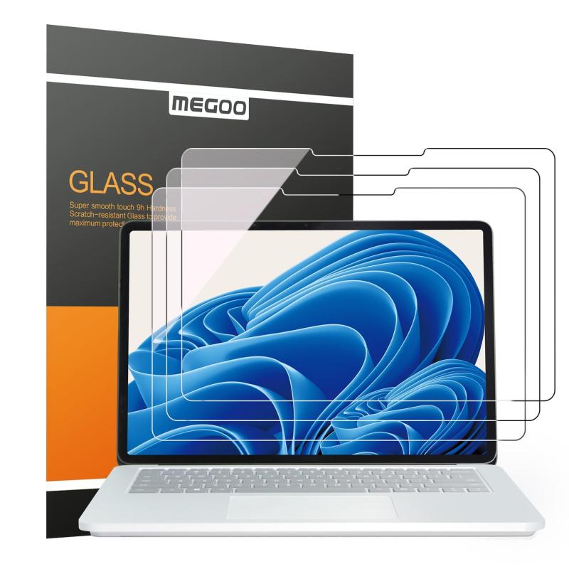 【3枚入り】MEGOO Microsoft Surface Laptop Studio 2/1（14.4インチ）強化ガラス保護フィルム/高透過率/業界最高硬度9H/汚れや指紋防止，Surface Slim Pen 2にも対応 4,882円