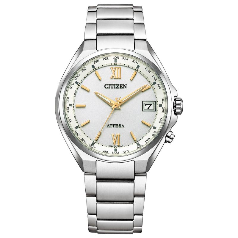 腕時計 メンズ ATTESA エコ・ドライブ電波時計 シンプル 10気圧防水 ビジネス 38mm