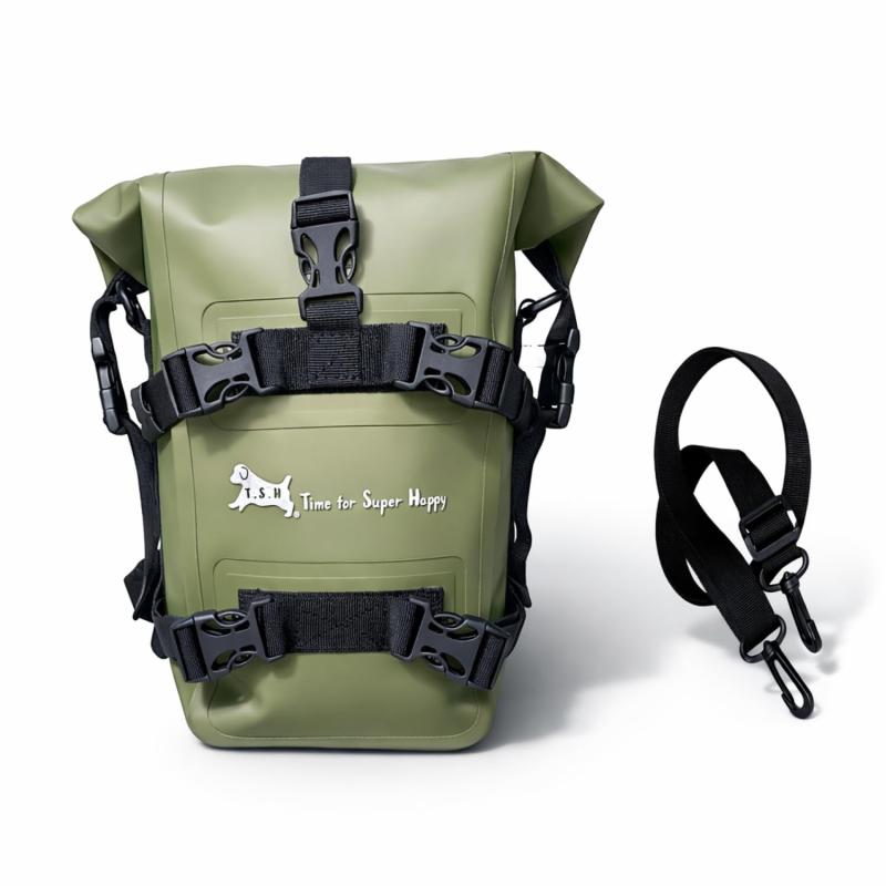 T.S.H バイク用防水サイドバッグ ８L アクセサリー 防水 エンジンガードバッグ バイク サイドバック ショルダーバッグ ストラップ付き サイドバッグ バイク用ライディングツール